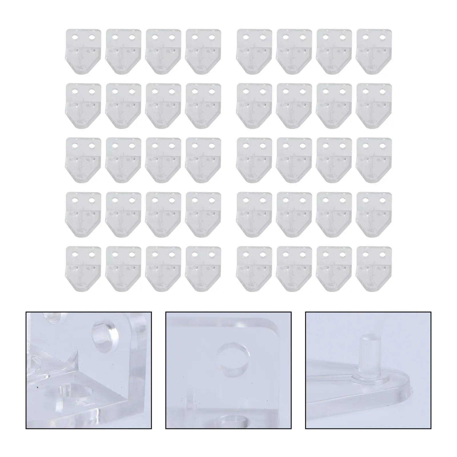 40Pcs Blinds Hook Premium Material Non Deformable Roller Curtain Fixator Hook for Vertical Horizontal Blinds Hanging Accessories