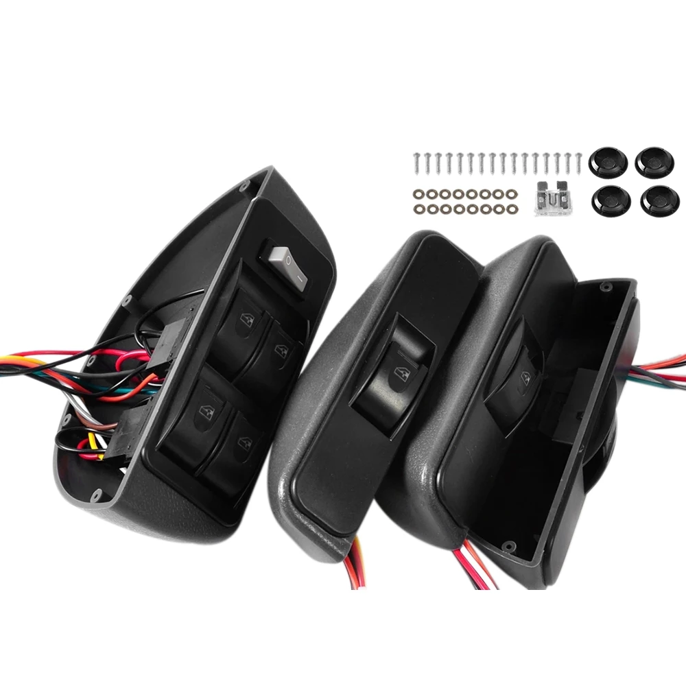 

12V Car Universal Crescent Power Window Switch Kit 4-Door Power Window Switch Car Window Kit