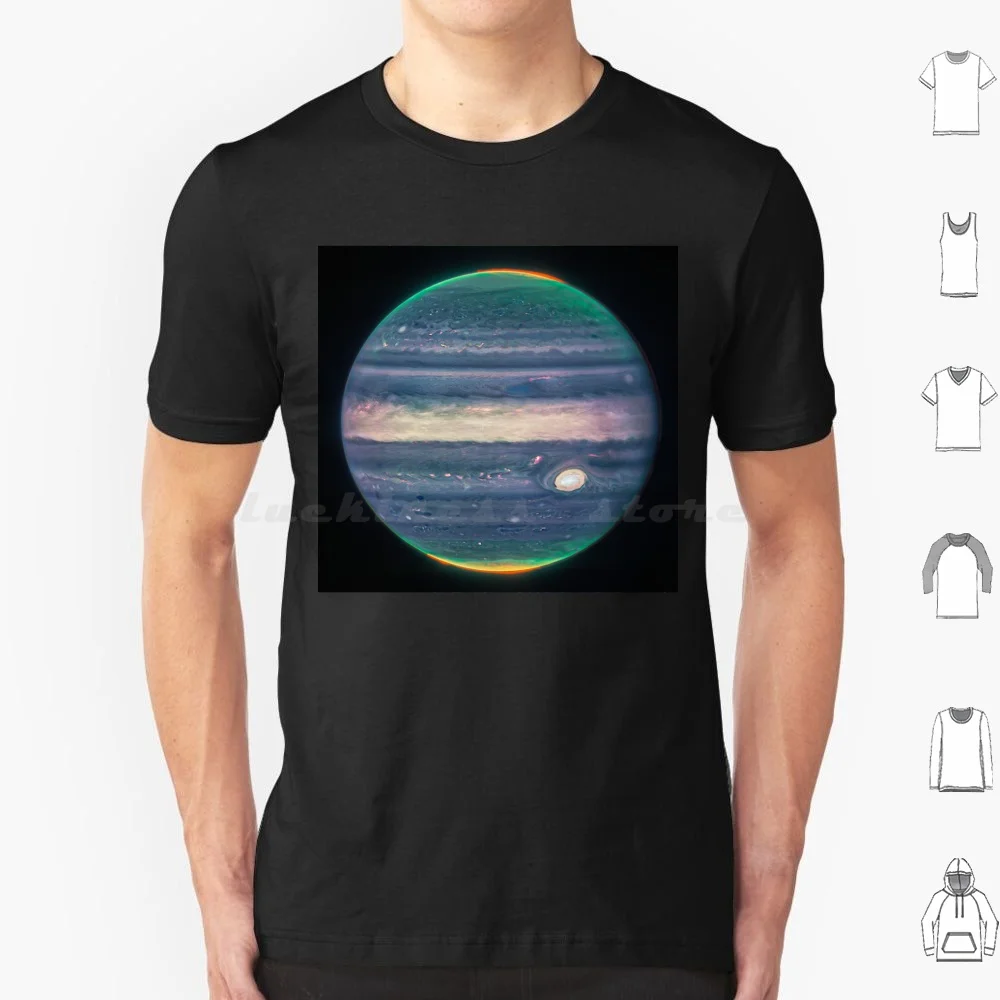 Jupiter In Infrared-New James Webb Space Telescope ( Jwst ) Image! T Shirt 6Xl Cotton Cool Tee Jupiter Space Saturn Earth