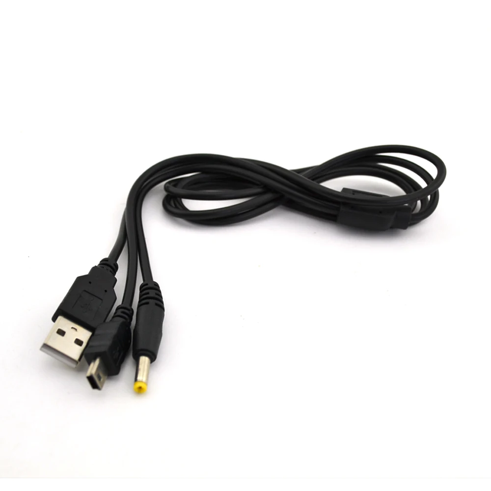 2 in 1 1.2M USB Charger CABLE สําหรับ PSP 2000 3000 ชาร์จข้อมูลสายไฟสายไฟเกมอุปกรณ์เสริม