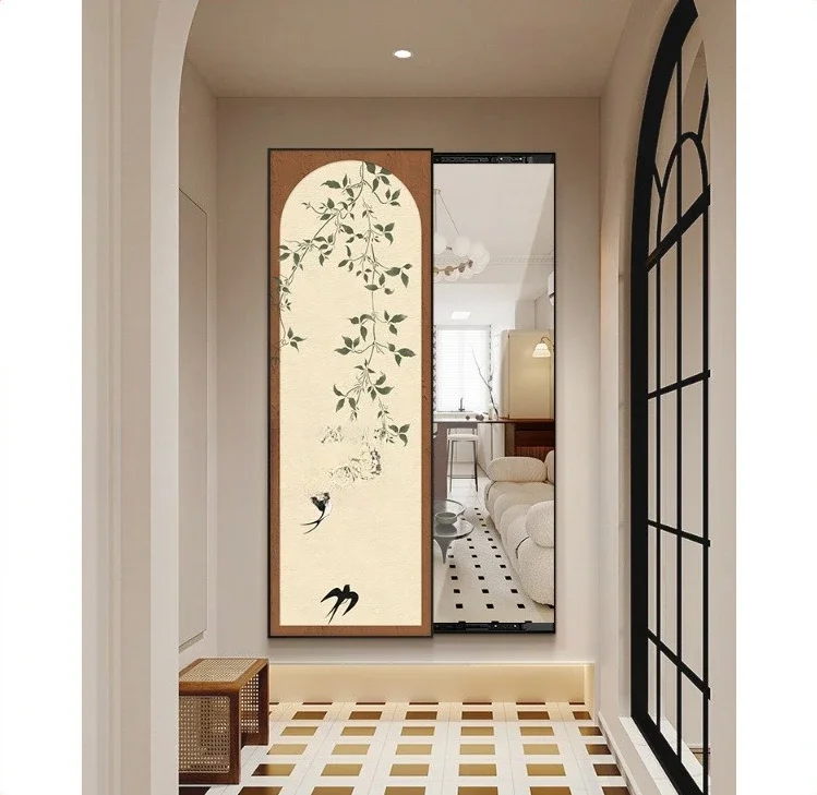 نمط العصور الوسطى، اللوحة الزخرفية، النمط المخفي، كامل الجسم، المرآة، غرفة المعيشة، اللوحة المعلقة، المدخل #2