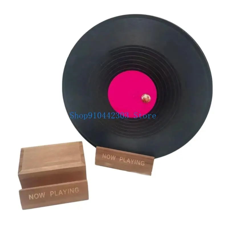 652F User Friendly Wooden Media Shelf Record Holder For Vinyls Records CDs MultiPurpose Storage Solution For Music Lovers view 4