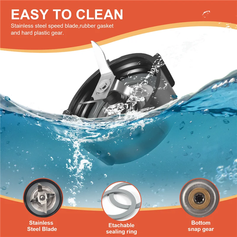 

A35R Replacement Parts For Oster Osterizer Blender, 4 Point Fusion Blades Assembly With 2 Piece Rubber Seal Gasket 4961