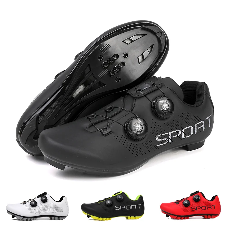 

Ультралегкие велосипедные кроссовки, дышащие и легкие, с жесткой подошвой, совместимой с системой SPD, для тренировок и соревнований на шоссейных и горных велосипедах.