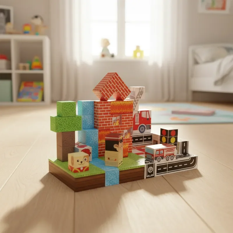 City Life Magnetic Tiles 100Pcs Free Assembly Shopping Theme 3D Creative Models STEM Gift Holiday Present Premium Box