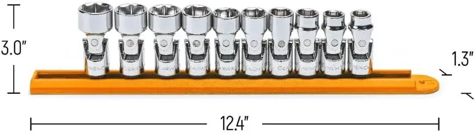 3/8" Drive Flex Metric Socket Set 10 Pc., 6 Point - 80565
