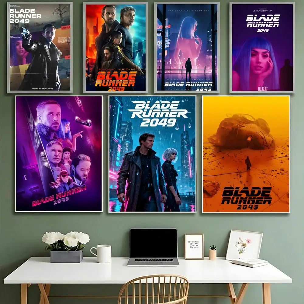 B-Blade Runner 2049 SCI-FI NOIR MOVIE Poster HD Waterproof High-Toughness Self-Adhesive Wall Decor Universal