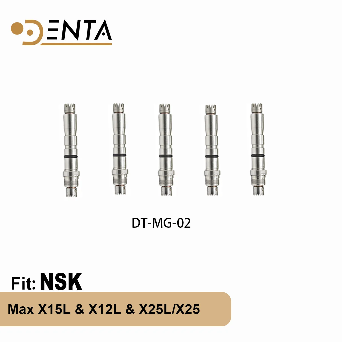 

02 5 pcs Compatible Nsk Ti Max X25L or X25 Shaft Dental Low Speed Turbine LED Fiber Optic Handpiece Push ButtonContra Angle Axis