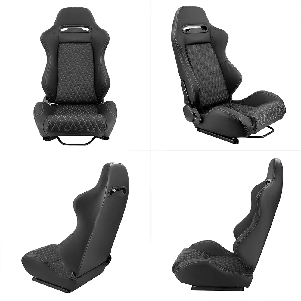 1 Pcs Car Seat Covers Full Set Front Split Rear Bench Sport Racing Simulator Bucket Seats Adjustable Universal For SUV Sedan Van