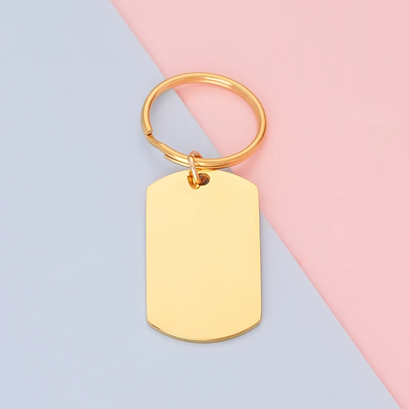 Etiqueta de cachorro 10 pçs/lote tira em branco 22x39mm chaveiro de aço inoxidável para acessórios diy logotipo personalizado nome feminino masculino atacado