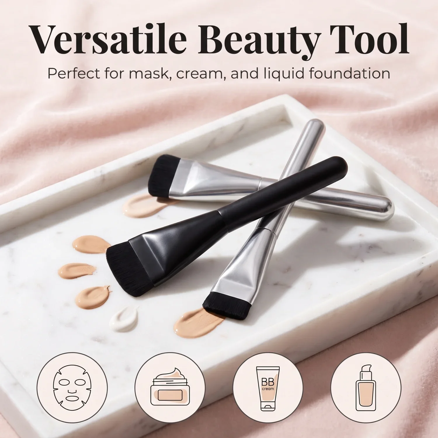 Ultra-Thin Foundation Brush – Non-Absorbent, Streak-Free, for Liquid Foundation / Mask / Cream, Beginner-Friendly