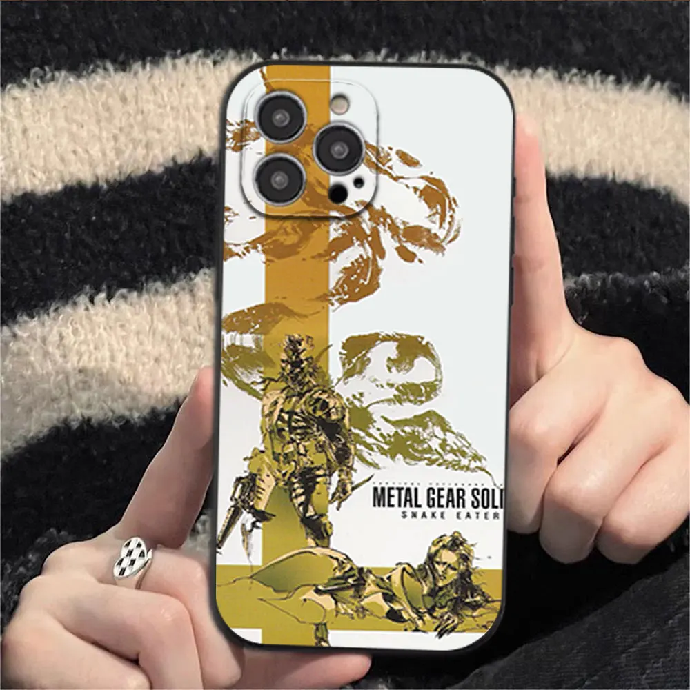 Game Metal Gear Solid Delta Snake Eater MGS Phone Case for iPhone 12 11 13 14 15 16 Max Pro Plus Black Soft Silicone shell