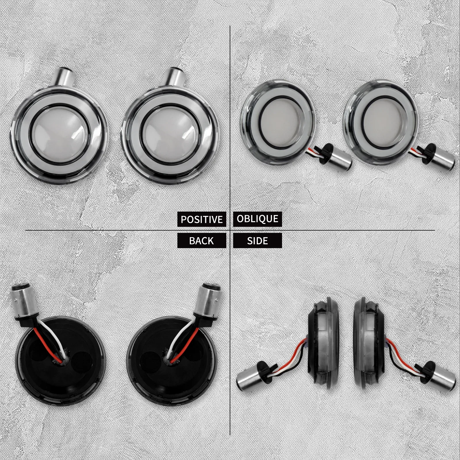 Motorcycle 1157 Turn Signal LED Light Front Bullet Style Lights For Harley Touring Sportster XL Softail Dyna Rear Indicator Lamp
