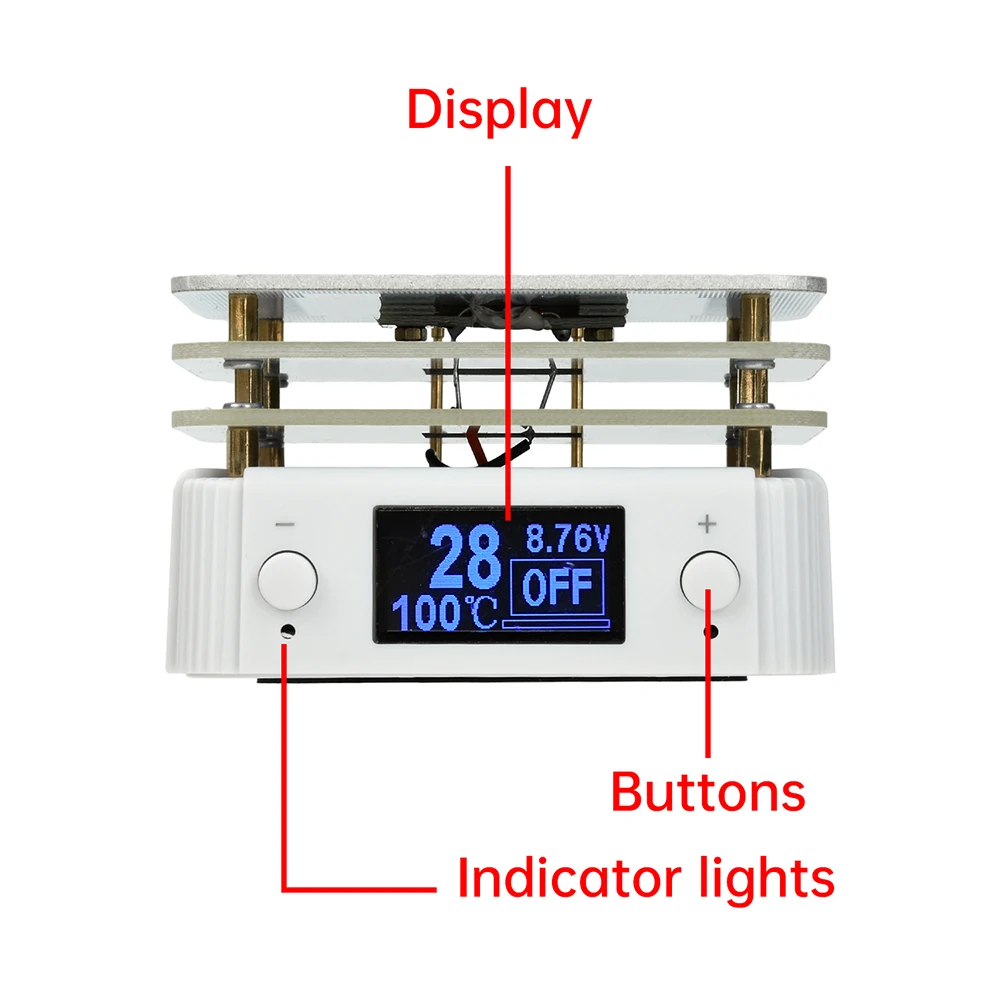 Nouveau Mini Table chauffante à température constante réglable type-c plaque à souder Table chauffante outils de réparation affichage numérique 65W 20V