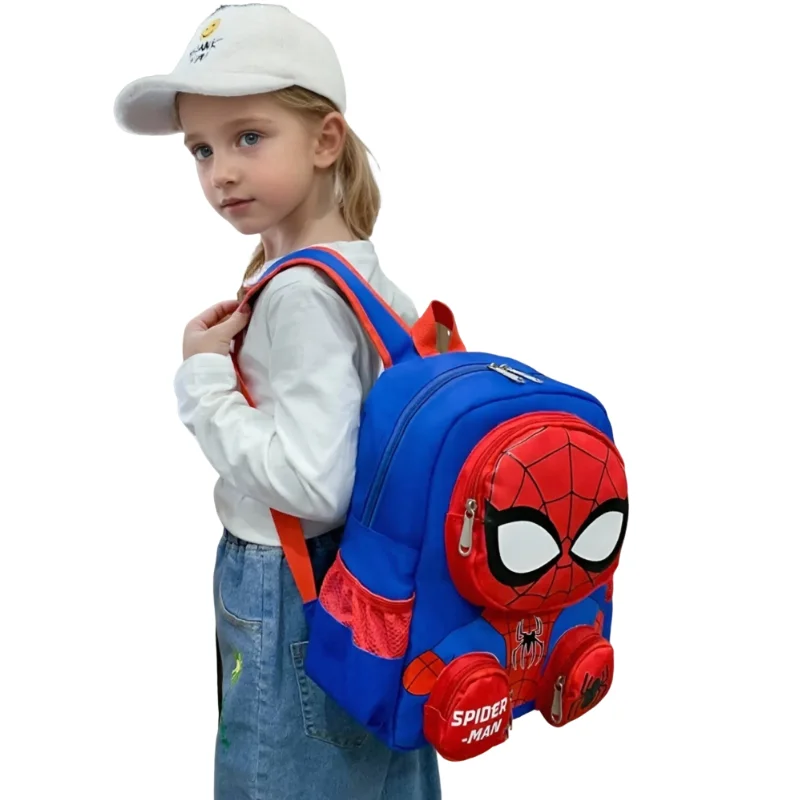Sanrio Hello Kitty and Spiderman Double-shoulder Backpack Kawaii Cartoon Design pink School Bag for boy girl Travel Bag Gift image 5