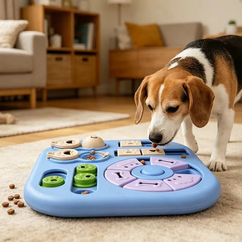 Square interactive pet feeding toys slow feeding bowl dog cat educational toys relieve boredom pet supplies