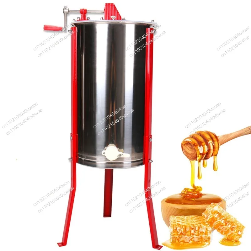 Honey Shaker 3 Frame Stainless Steel Manual Red Leg Sugar Shaker with Bracket Honey Separator