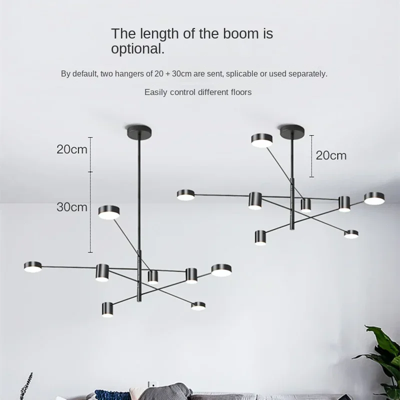 Imagem -04 - Modern Metal Led Teto Lustre Sala de Estar e Quarto Pendant Lamp Home Decor Iluminação de Design Lusters Luminárias