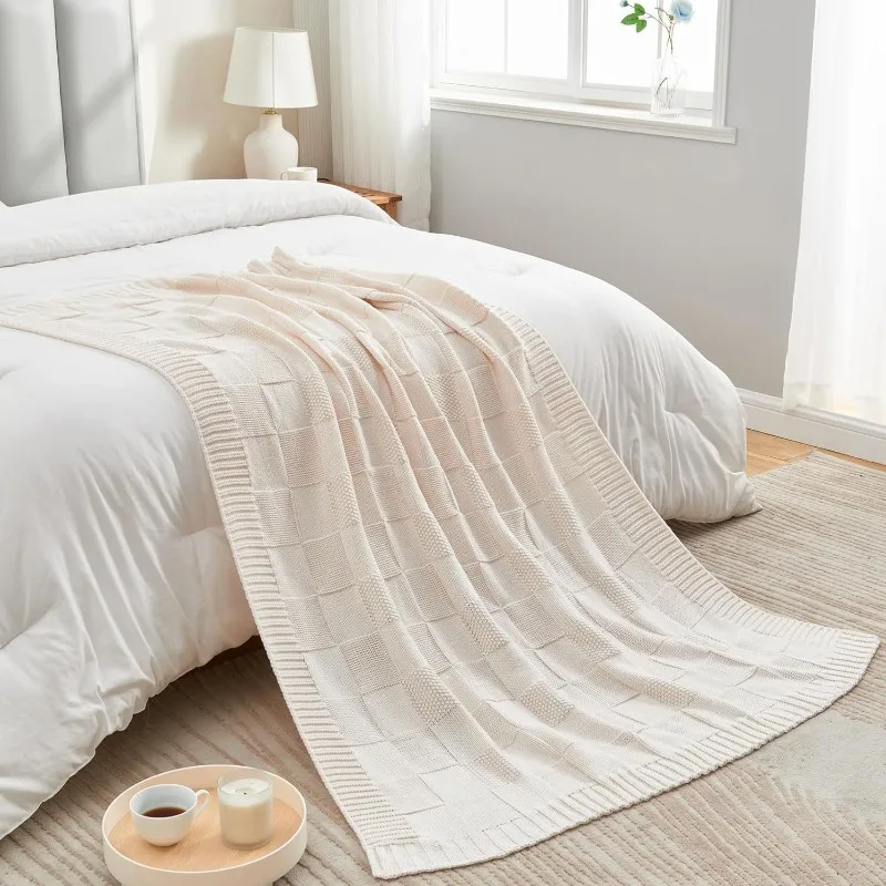 

Cozy Knit Wool Blanket Warm Soft Throw for Autumn Winter Perfect for Office Nap Sofa Bed and Daily Relax Comfort