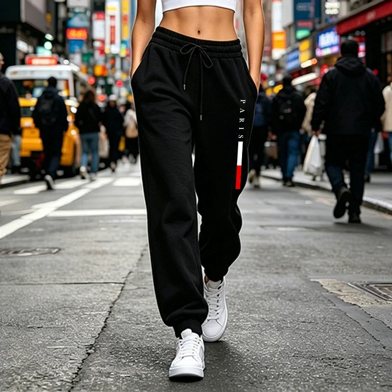 Autumn Winter Fashion Elastic Waist Sportswear Women's Sweatpants Daily Printing Casual Pants Outdoors Sports Jogging Trousers