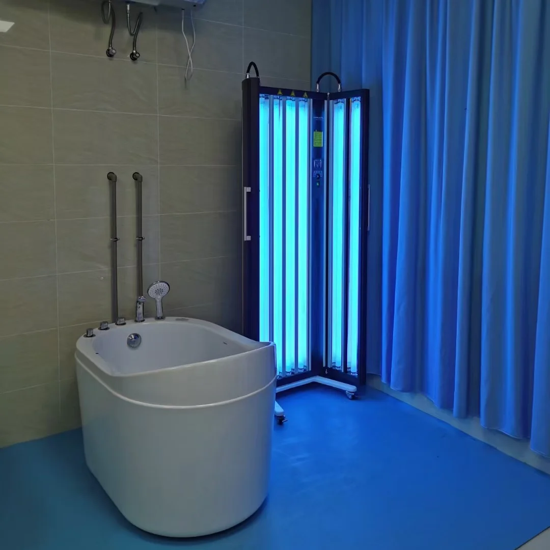 Kernel KN-4004 UV phototherapy equipment UVB lamp panel psoriasis, vitiligo ,skin disorder 8pcs UVB lamp dual door