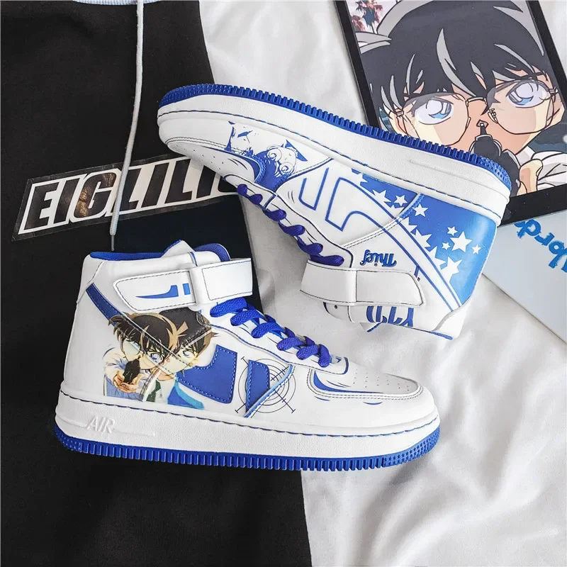 JP Anime Detective Conan Men's Shoes Sports Shoes  Men's Overbearing Casual Old Daddy High-top Shoes