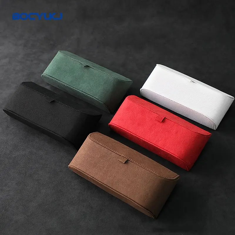 Suede Car Glasses Box Sun Visor Storage Case For Maybach S Class GLS W222 W221 S480 S580 S680 AMG Interior Protector Accessories