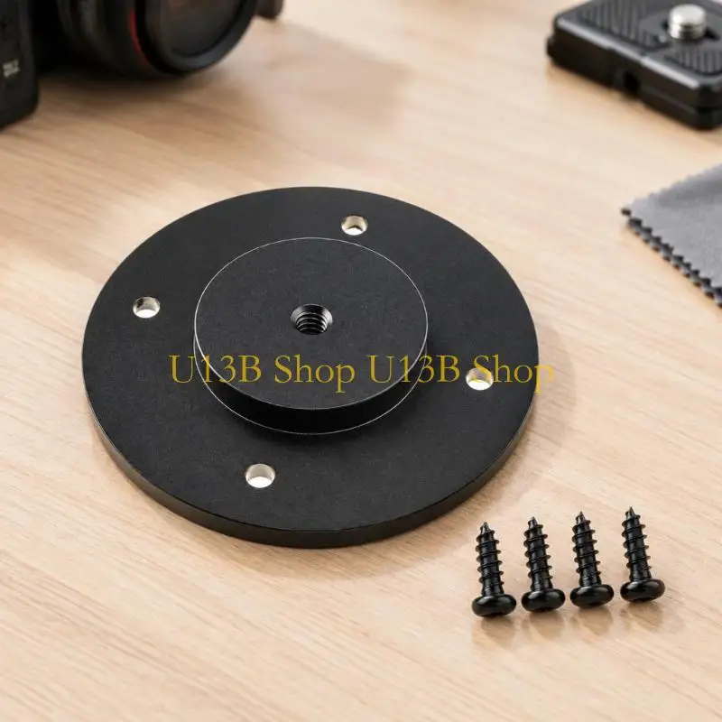U13B Fixed Lighting and Camera Mounting Base with 1/4-20 Threaded Hole, Integrated Matte Black Aluminum Plate for Equipment with