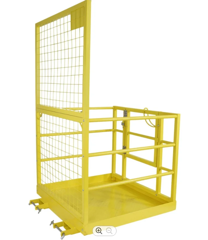 

Forklift Safety Cage Work Platform Basket 36"x36" Heavy Steel Collapsible Eco-Friendly