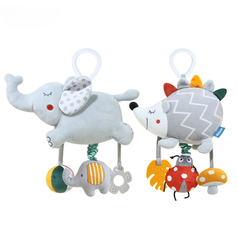 Newborn music elephant bell toy baby stroller pendant seat comfort hanging bed bell