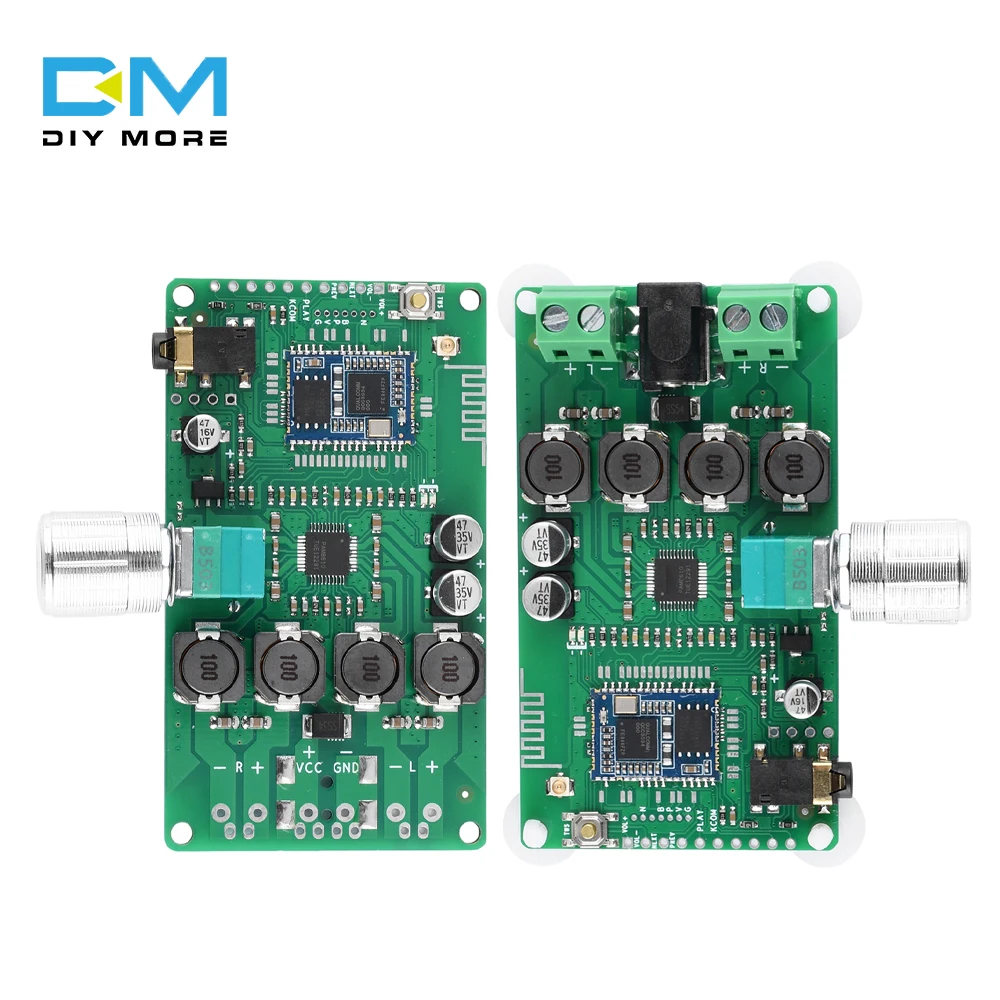 Diymore DC7-15V EQ Bluetooth 5.1 Qualcomm QCC3034 amplifier module knob adjustment no call with AUX 2x10W/20W