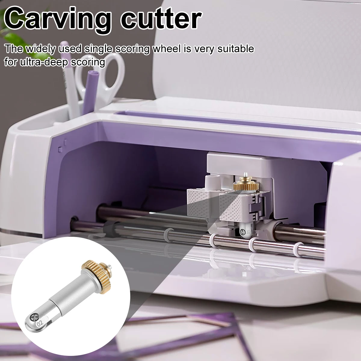 Heavy-Duty Single and Double Scoring Wheel Tip Multifunctional Scoring Wheel Compatible with Cricut Maker Cutting Machine