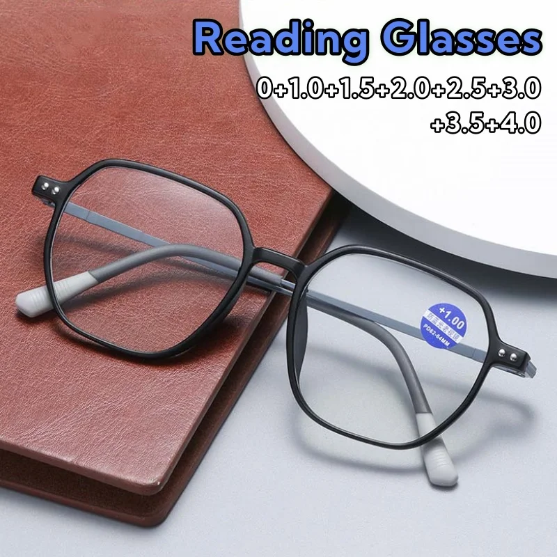 

Ultra Light Simplicity Reading Glasses Unisex Elegant Personality Sturdy Comfortable Design Anti-Blue Light Eyeglasses 0 To +4.0