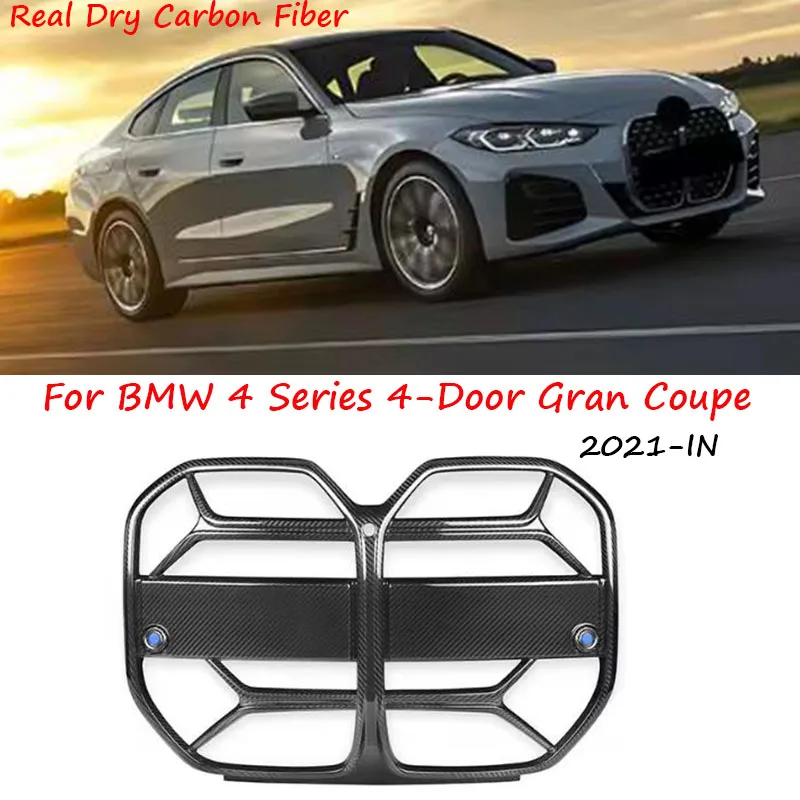 

G26 Front Kidney Bumper Grille Real Dry Carbon Fiber Hood Grill For BMW 4 Series 4-Door Gran Coupe 2021-IN Auto Replacement Part