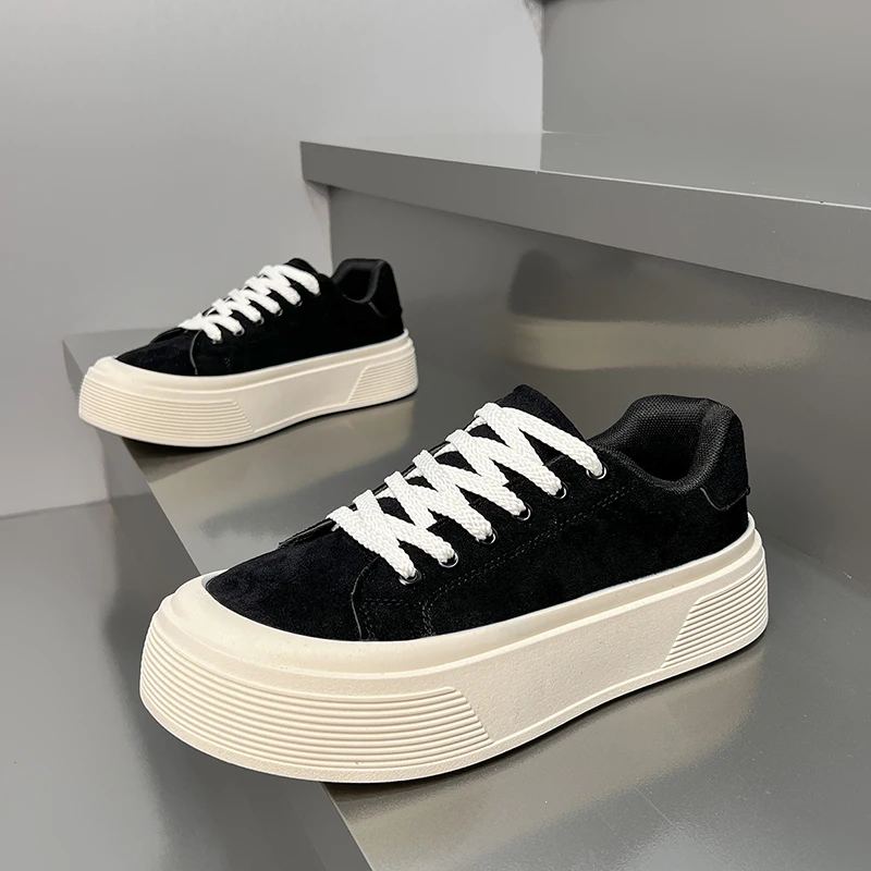 

Men's Shoes Fashion Spring Solid Vulcanized Shoes Men's Flat Design Casual Sports Shoes Men's Board Shoes