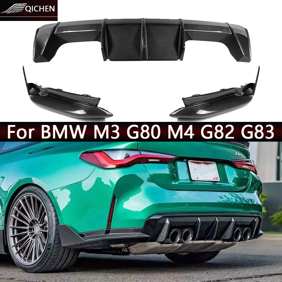 

For BMW M3 G80 M4 G82 G83 2021+ MP Style Carbon Fiber Rear Bumper Diffuser Splitters Spoiler Back lip Car Accessories body kit