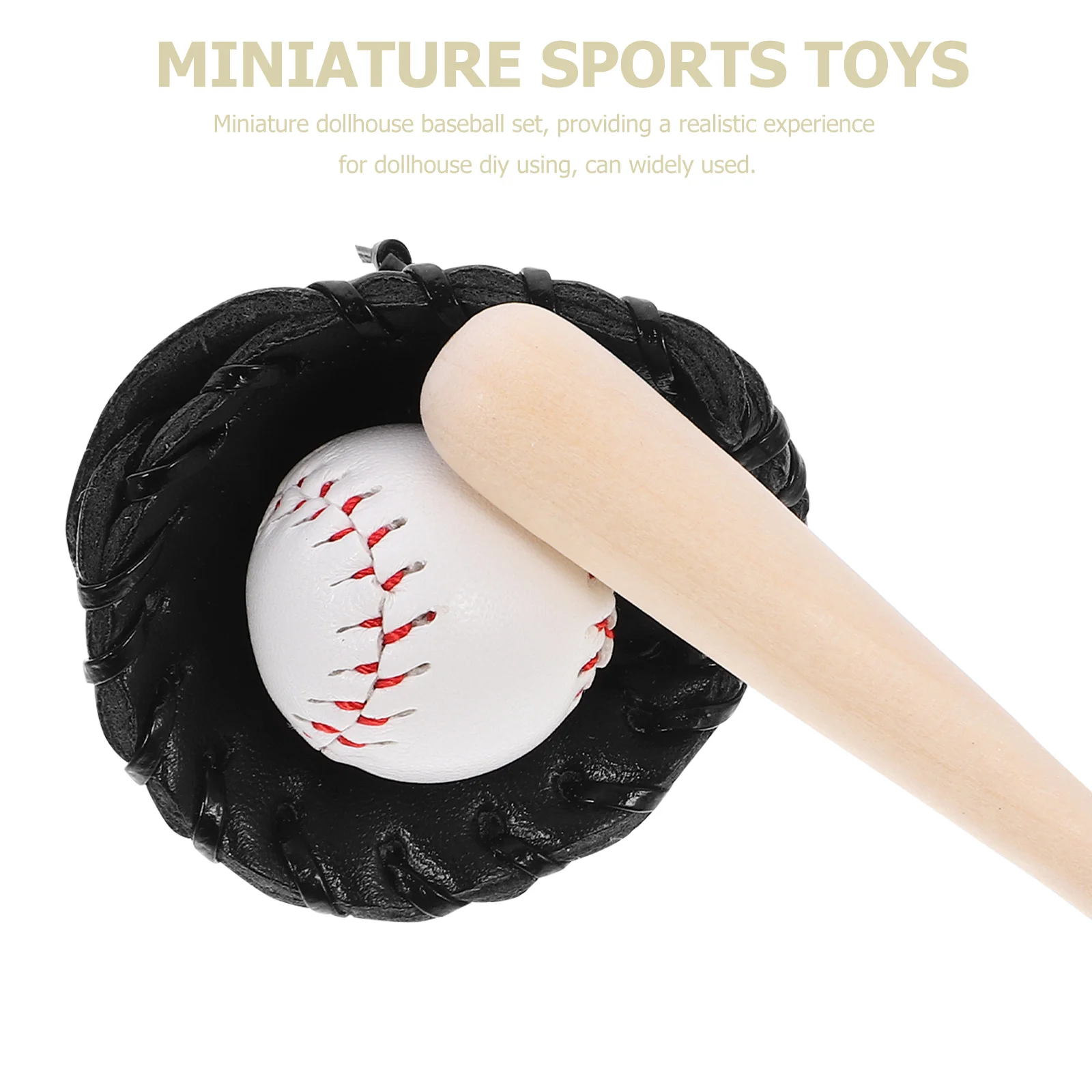 Casa artículos deportivos juego de simulación muñecas Kit de béisbol juguetes decoración accesorios decoraciones papel fuera niños