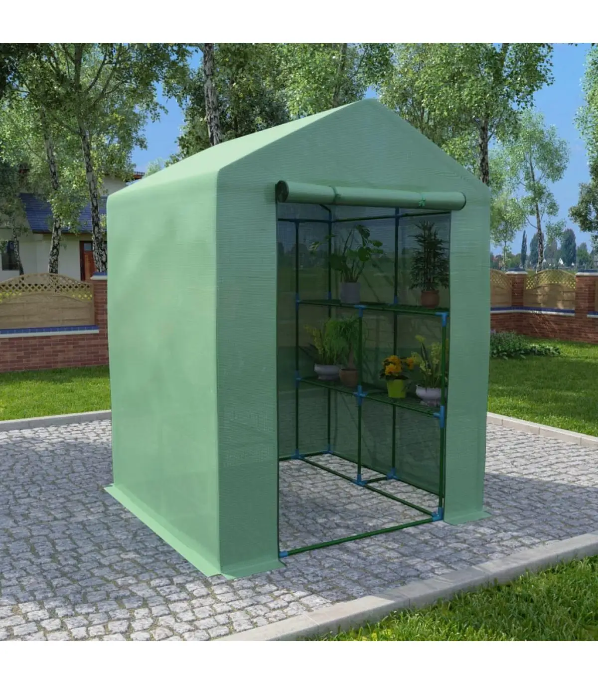 Greenhouses greenhouse with steel shelves 143x143x195 cm