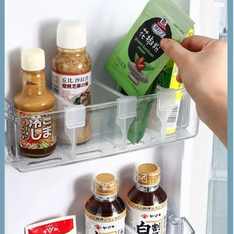 1/5/10Pcs Refrigerator Storage Partition Board Retractable Plastic Divider Storage Splint Kitchen Bottle Can Shelf Organizer