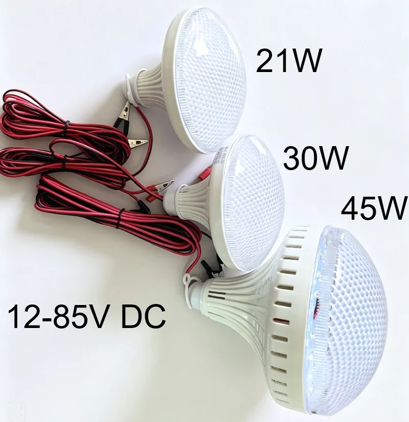 12V DC LED Portable Globe Tent Down Light Kit SMD5730 Bulbs Outdoor Camping Mining Operations Hanging Lighting Hooks 21w 30w 45w