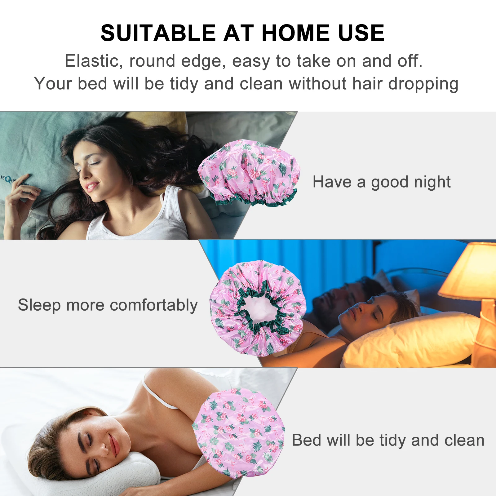 

2 шт. водонепроницаемая шапочка для душа, двухслойные атласные шапочки для купания, многоразовые эластичные шапочки для душа для ухода за лицом, купания, приготовления пищи, волос