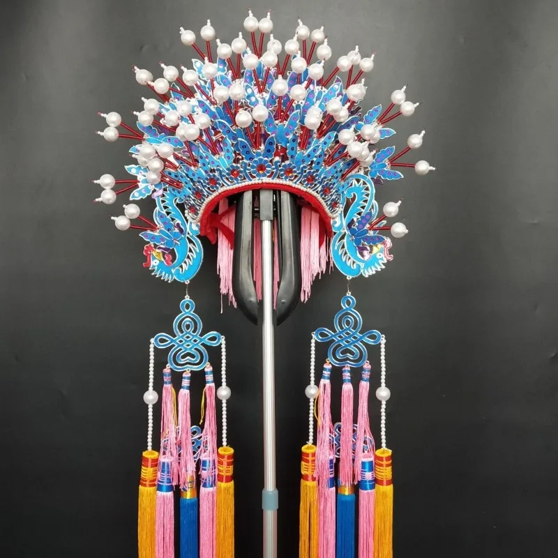 Headdress Mascot Costume Performance Stage Bride Crown Queen Carnival Women Lady Halloween PropChinese Traditional Peking Opera