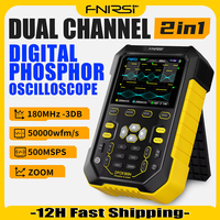 FNIRSI DPOX180H Handheld Oscilloscope Dual Channel, Functional Signal Generator, 180MHz-3DB Analog Bandwidth 500MSPS XY Mode