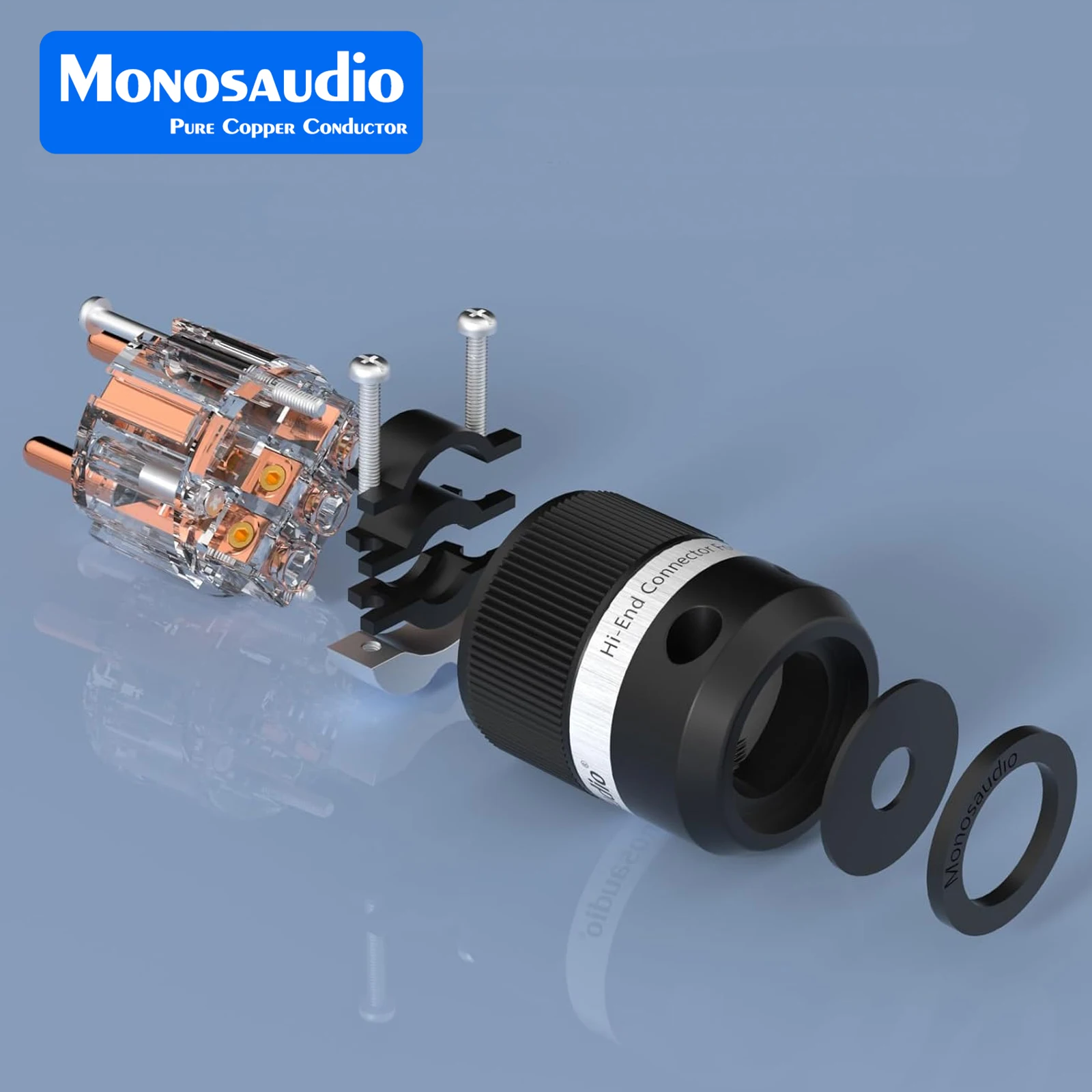 Monosaudio E101/F101 النحاس النقي Shuko موصل الطاقة عالية الجودة الاتحاد الأوروبي نسخة محول القابس الطاقة مرحبا نهاية كابل الطاقة جاك