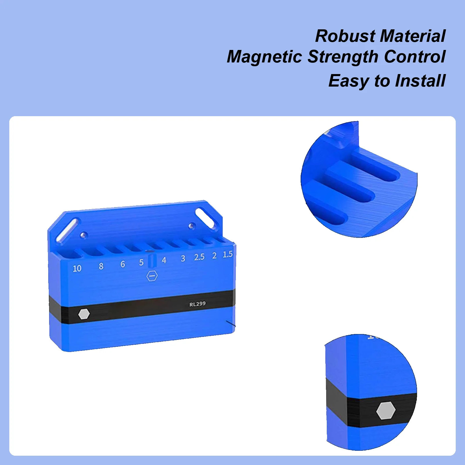 

Wrench Organizer Magnetic Tool Storage Rack Wrench Rack For Bike Hex Spanner Repair Tool Wall Organization Display Garage