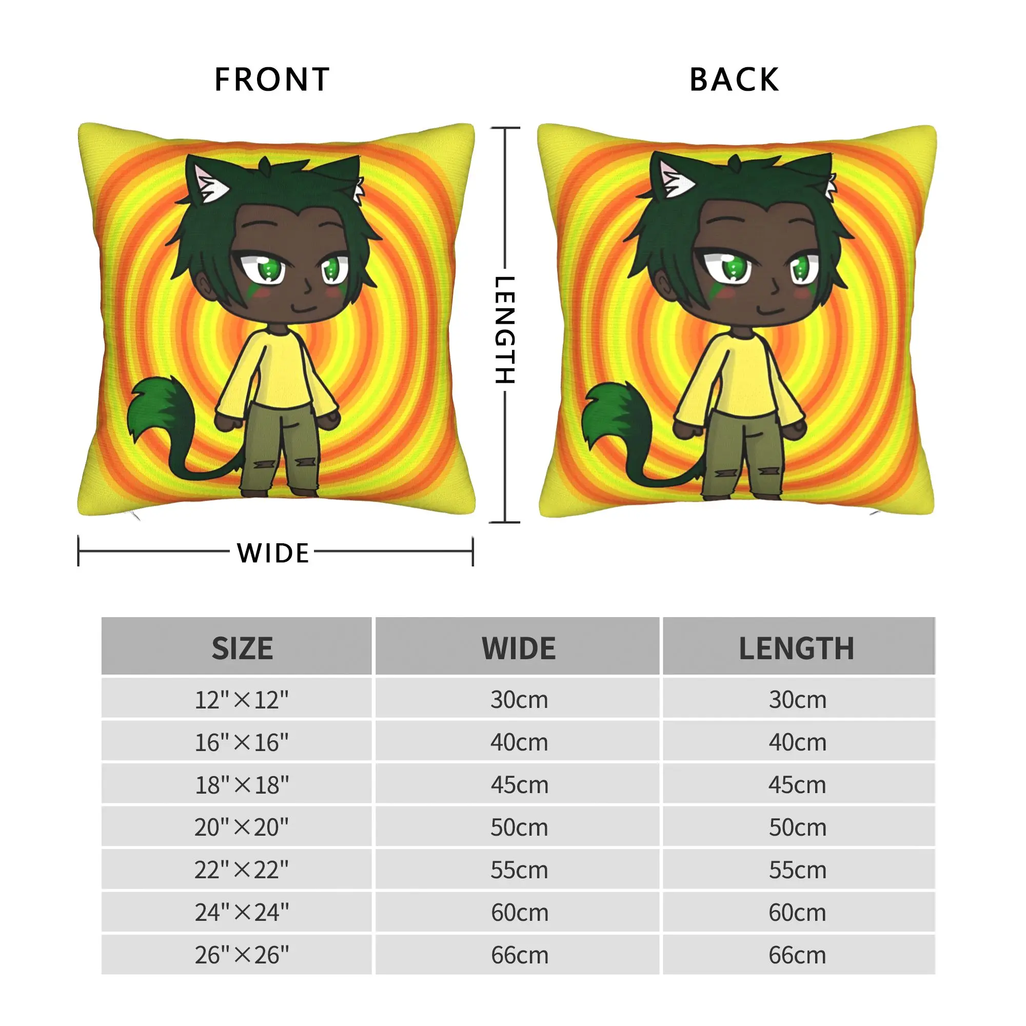 Trickcal Chibi Go Gacha life Harry Pillow Case  Novelty Pillow Cover Print Pillowcases For Office Car Home Decor
