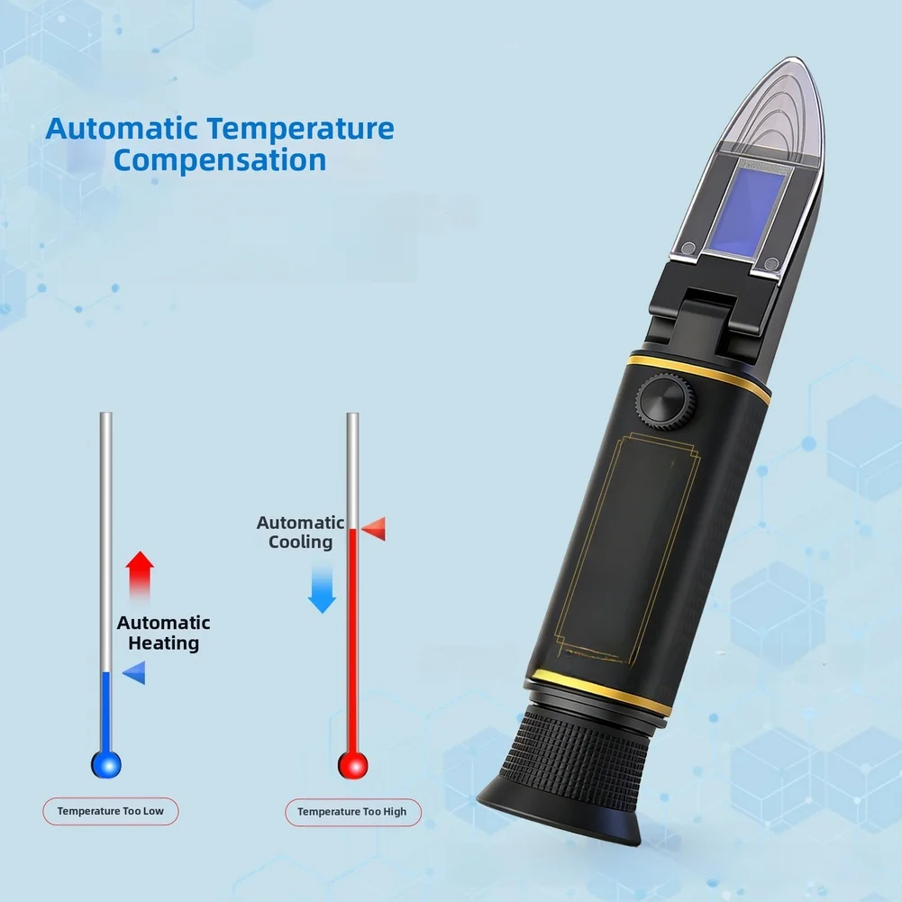 4-in-1 Automotive Antifreeze Refractometer Freezing Point Acid Tester For Ethylene Glycol Propylene Glycol Electrolyte Battery F