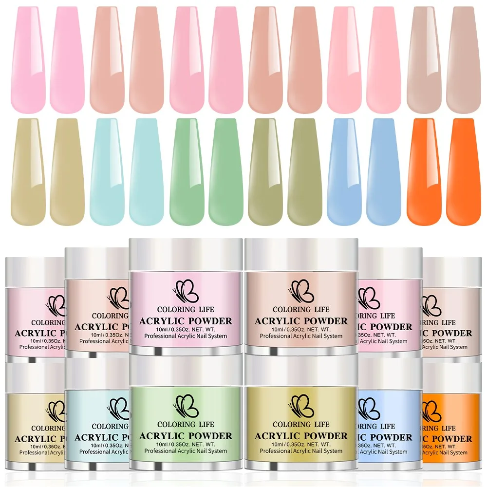 50g/100g Bulk Nude Nail Acrylpulver, 4 In1 Solid Colors Kristallpulver Verlängerung/Tauchen/Gravur Acryl Monomer Großhandel