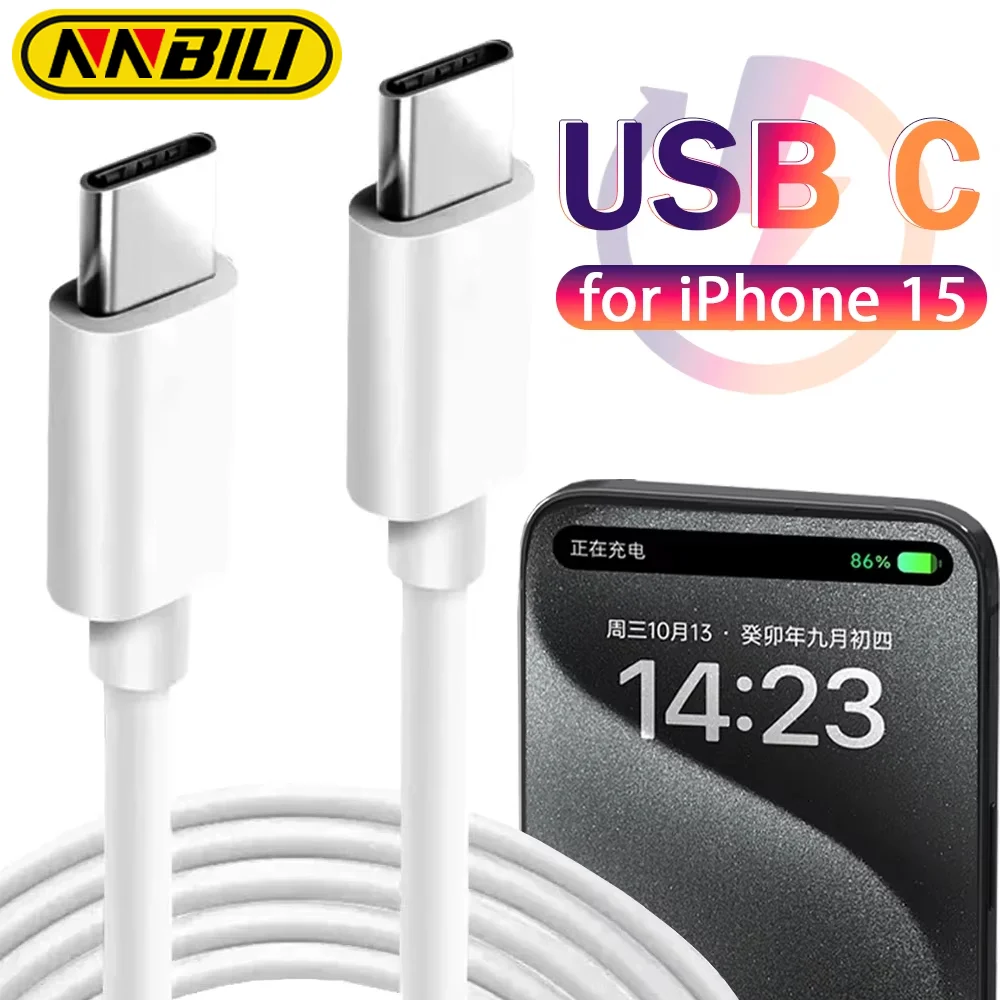 Nnbili pd 40w/27w usb c zu Typ c Schnell ladegerät Datenkabel für iPhone Pro Max Dual Typ C Kabel Kabel Handy aufladen