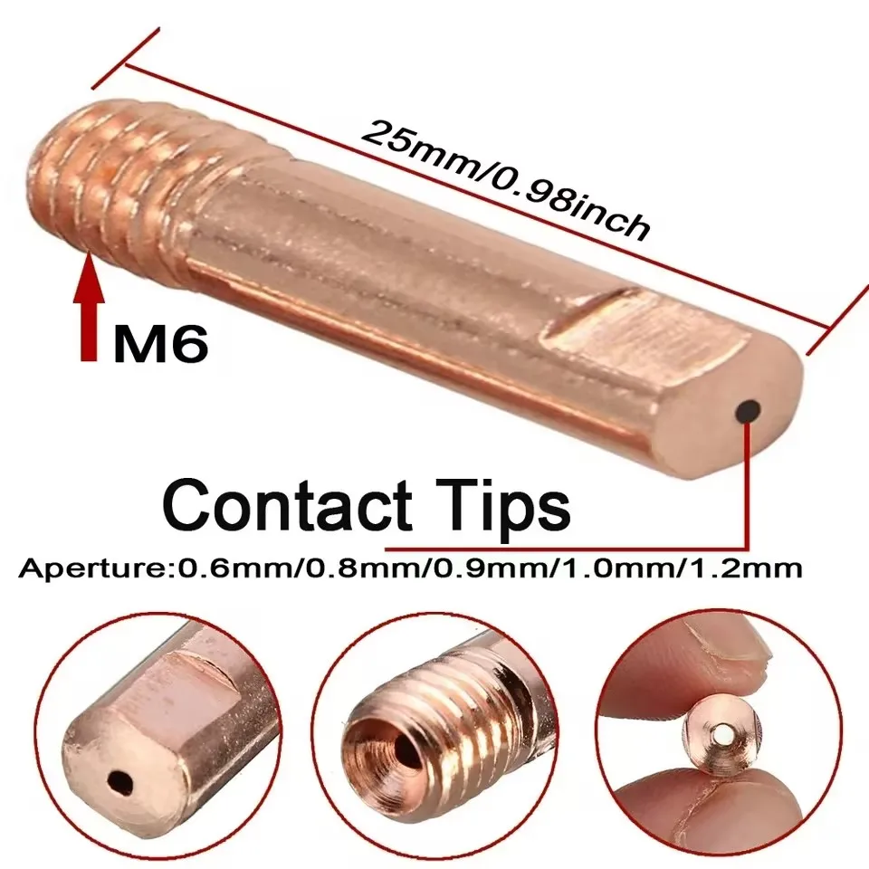 7PCS/Set, Flux Core Kit K3493-1 Gasless Nozzle Contact Tip for Century FC90/80GL Forney Titanium MB14AK MIG Welding Accessories